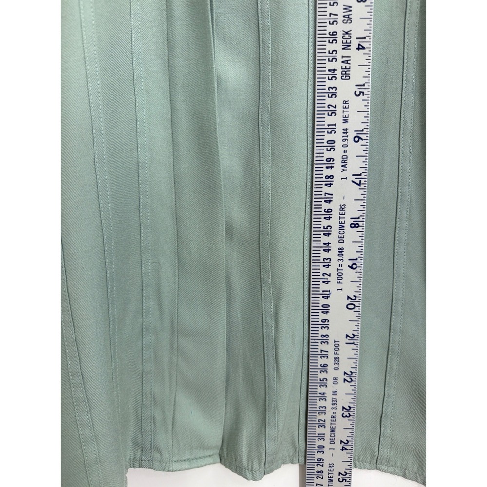 Vintage Talbots‎ Sage Green Pintuck Look Long Sleeve Blouse Size 6 Made in USA - Picture 4 of 8